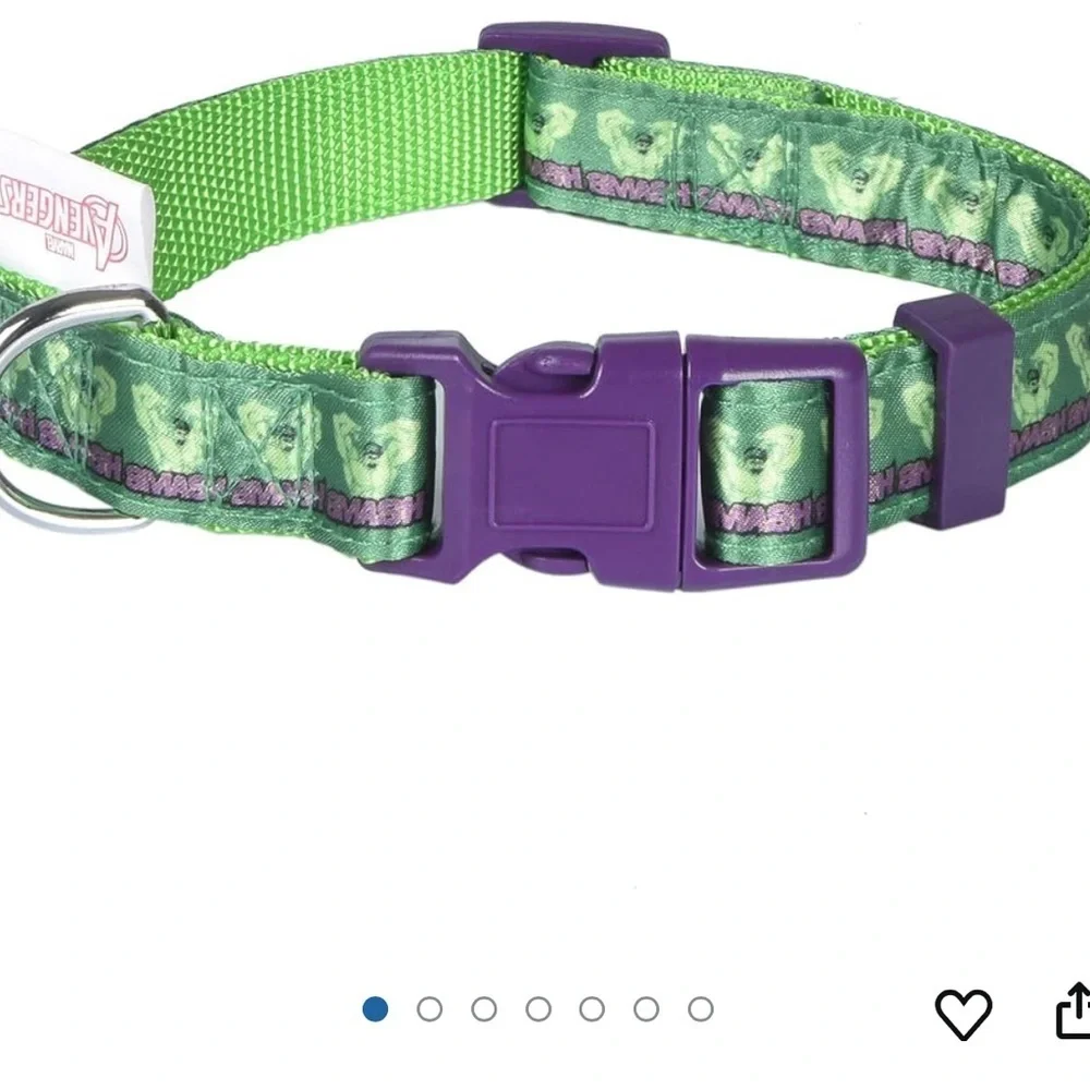 🆕 Marvel Avengers The Hulk Dog Collar, Small